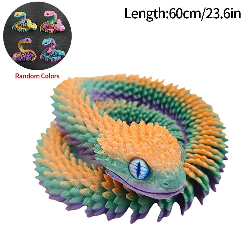 3D-печатный Змеиный Дракон 3D-печатные Фигурки Новогоднее Украшение Традиционное Настольное Украшение 3D-игрушки Подарки на Новый год 2025