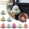 Handmade Soft Bunny Pompom Charmss, Fluffys Bunny Keychain, Faux Furs Keyring Pendant For Girls