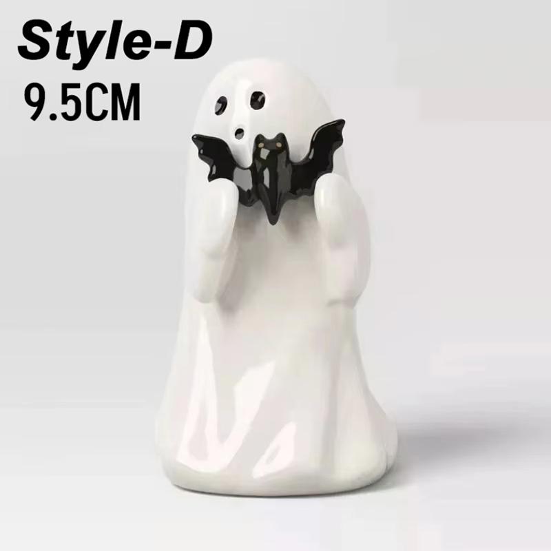 Halloween Middle Finger Ghost Decoration Cute Ghost Statue For Home Fireplace Decor Smooth Body Enhance Festive Atmosphere