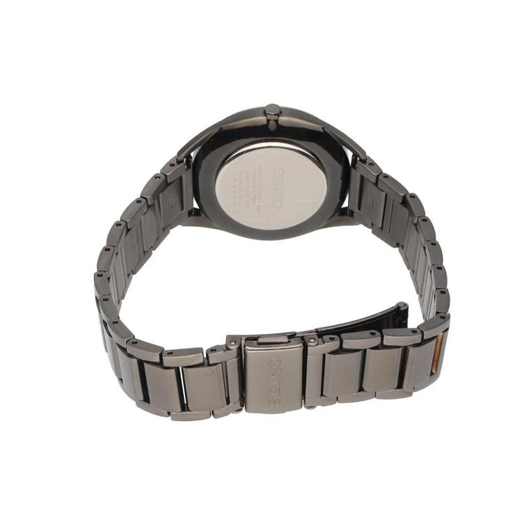 Seiko Часы с кварцевым механизмом и стальным ремешком Женские часы Фиолетовый циферблат SWR035P1