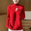 Women Sweater 100% Wool TIDENOVEL Turtleneck Knit Pullover Thick Winter Jumpers Female Knit Tops