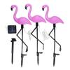 Group Solar Flamingo Light Purple Flamingo Garden Decoration Lamp LED Outdoor Waterproof Ground Lawn Light Patio Walkway Lamp