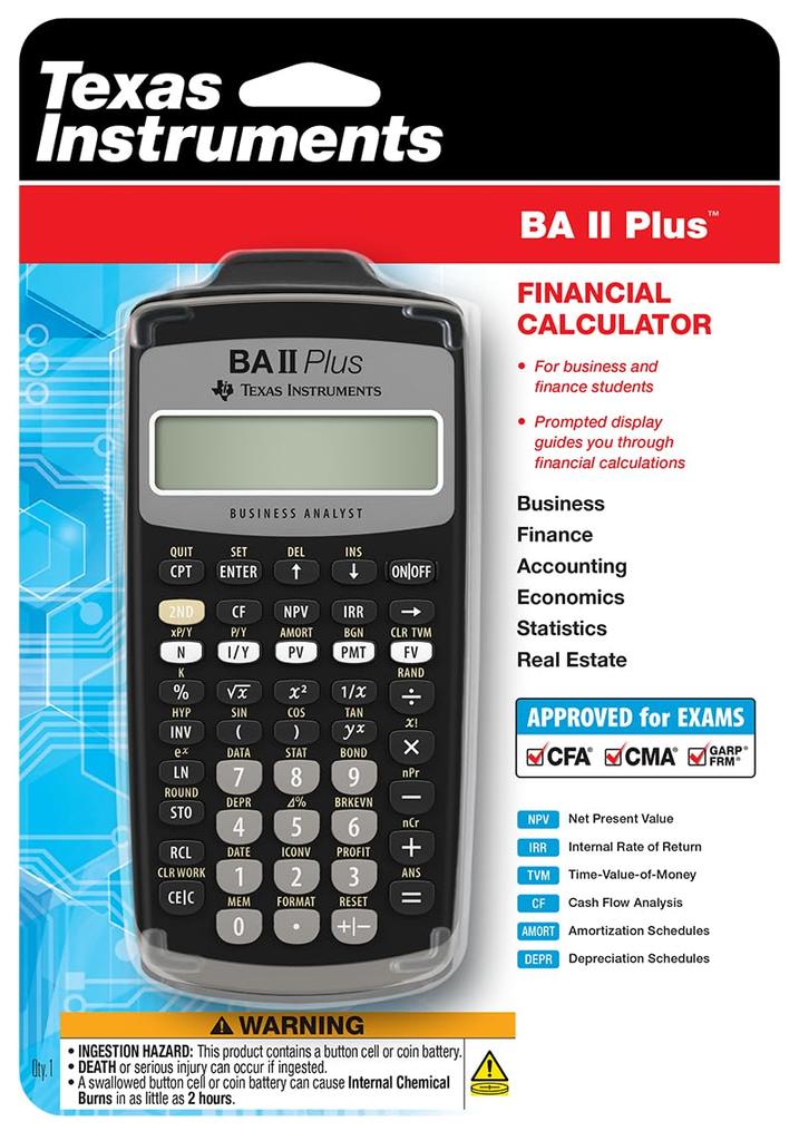 boonnapa shop Texas Instruments BA II Plus Financial Calculator [Imported]
