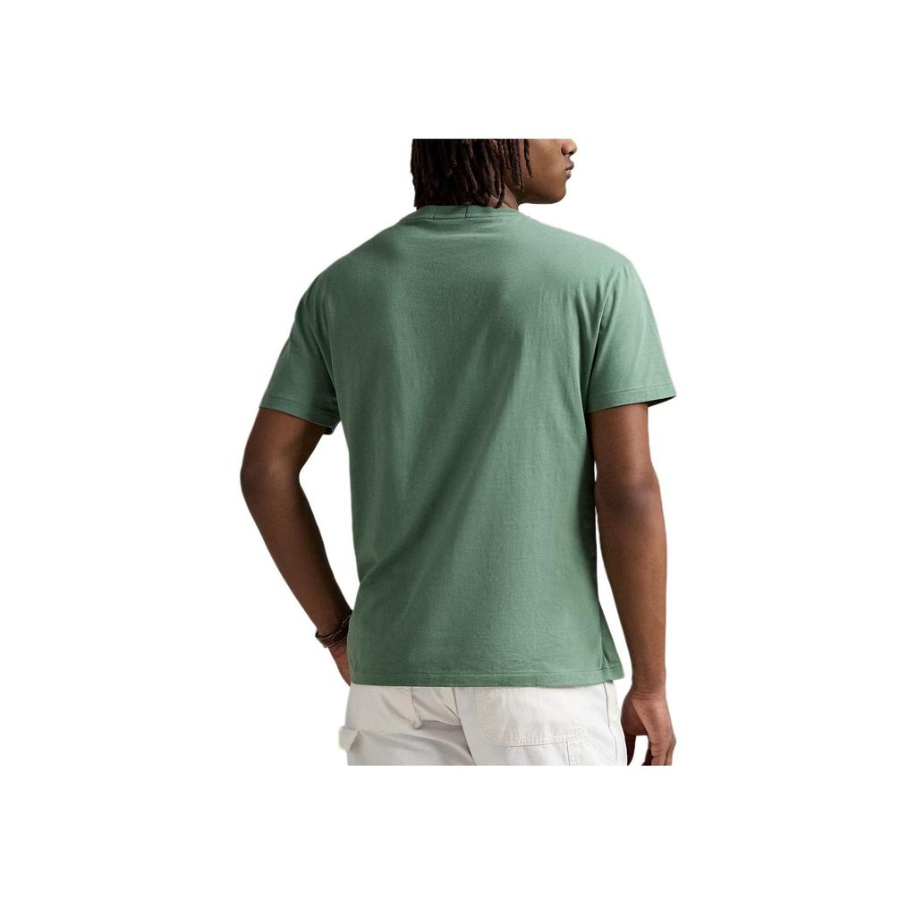 Polo Ralph Lauren Классический крой Однотонная вязаная спортивная футболка с логотипом унисекс Топы 710936585-029