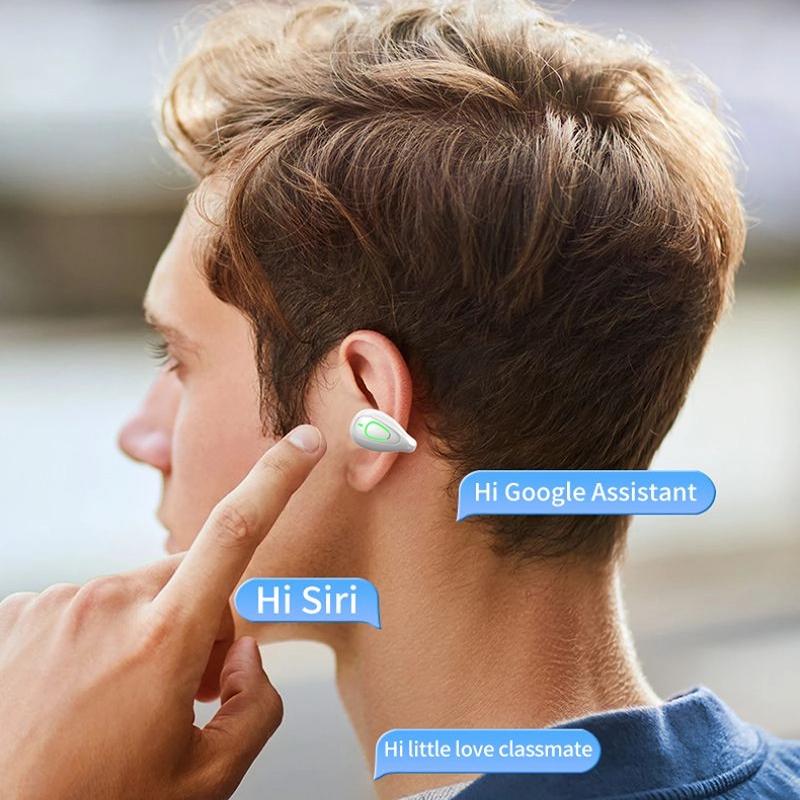 Мини-зажим для ушей с сенсорным управлением, беспроводная гарнитура с шумоподавлением, TWS Bluetooth 5.3, HIFI, стереомузыкальные наушники, наушники с одним ухом, наушники для киберспорта