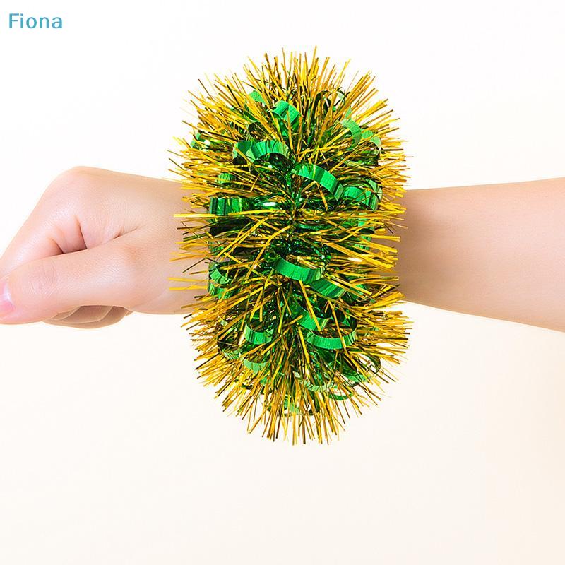 Metallic Tinsel Wrist Corsage Bracelets,Bulk Sparkly Pom Pom Wristbands for Kids Dance Recitals,Cheerleading & Party Decor