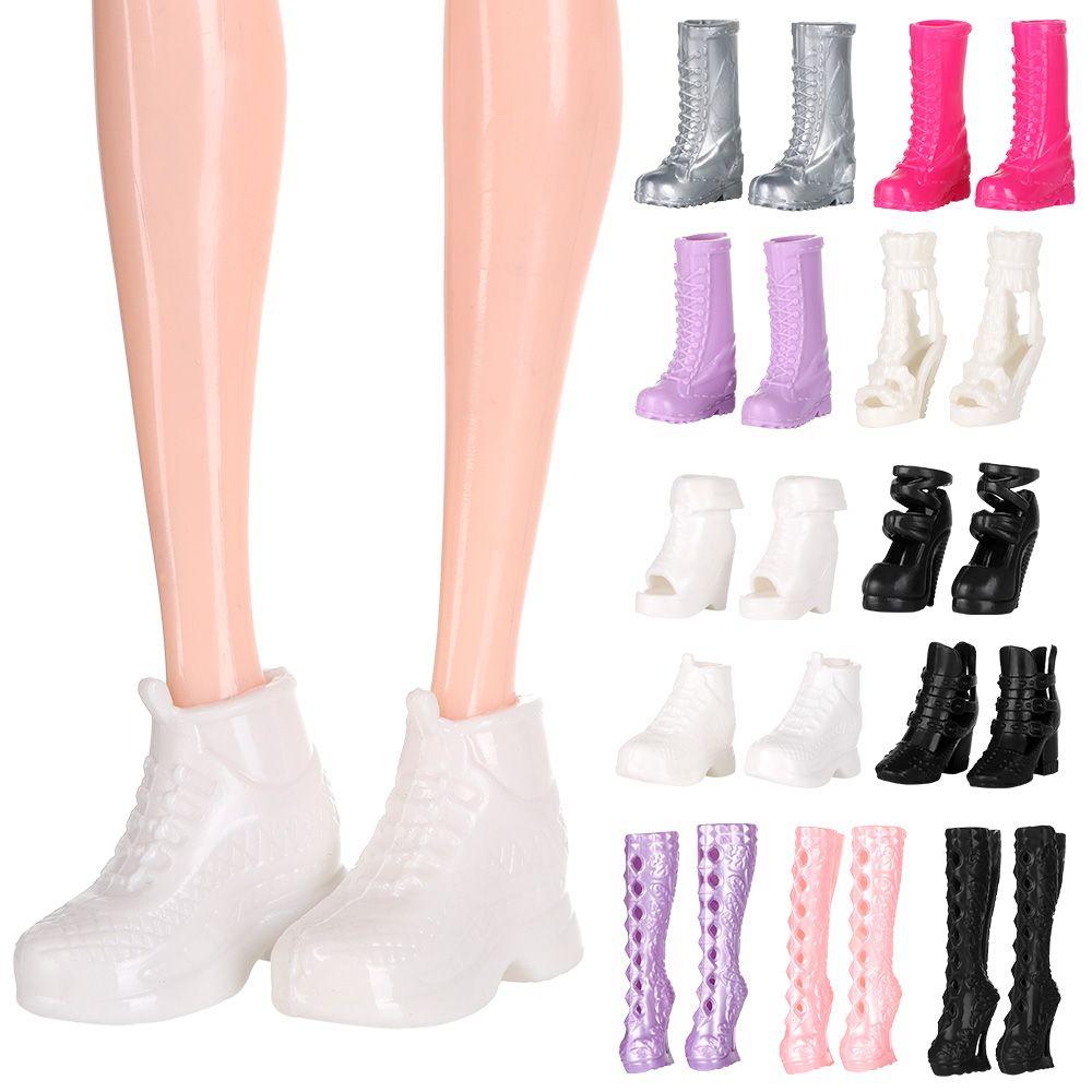 Plastic Female Fashion Doll Shoes Socks Accessories Long Knees Boots Hero Dolls Boot