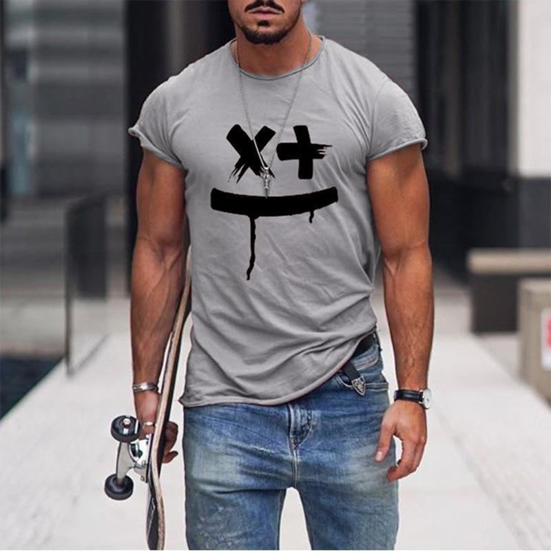 Европейская и американская хип-хоп повседневная футболка мужская с 3D-принтом уличная спортивная футболка