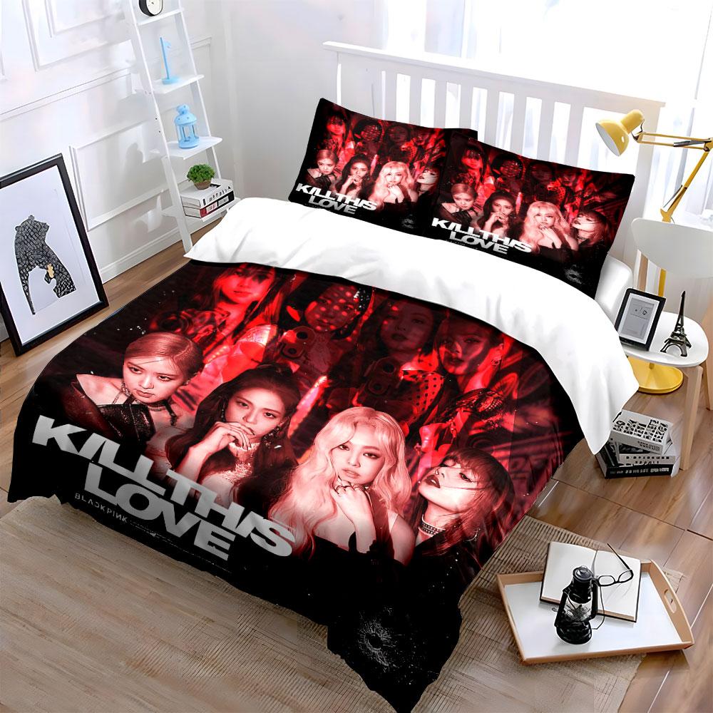 Kill This Love Poster Set Bedding Duvet Cover Set Duvet Cover Pillowcases (1*Duvet Cover 2*Pillowcases, without duvet insert)