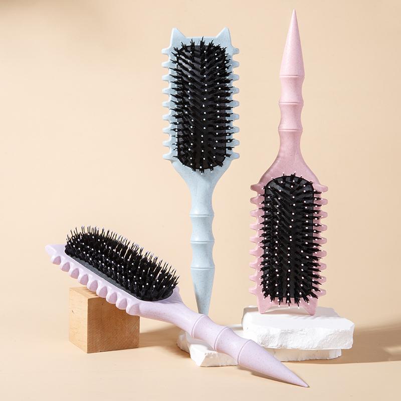 WANMEI Salon Styling Curly Hair Styling Brush Curl Hair Brush for Combing and Shaping Curls Reduce Pulling Tools