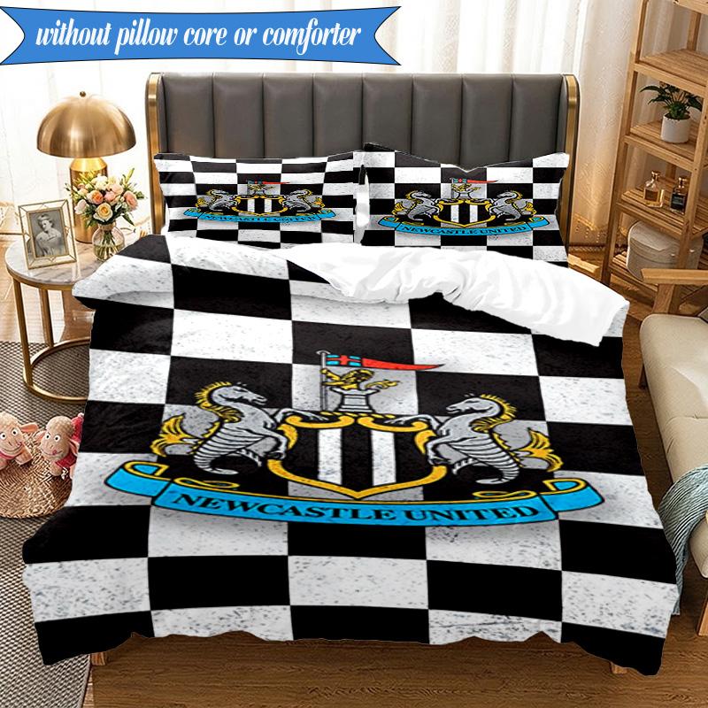 3PCS United Crest Printed Soft Bedding Set,Including 1pc Duvet Cover And 2pcs Pillowcases Perfect for Bedroom, Dormitory, Fan gift