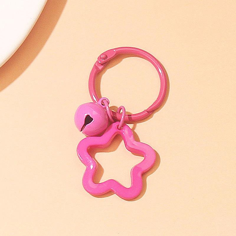 2 шт. корейской версии Ins Small Fresh Color Small Star Bell Keychain Candy Color Keyring Cuestionary Keychain Cuestionary Keychain Accessories