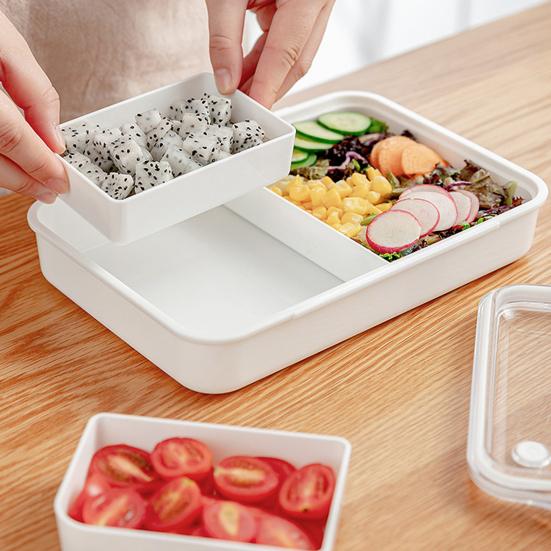 Герметичная коробка для бенто со съемными коробками, безопасная еда для еды с морозильной камерой из АБС-пластика