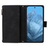 For Google Pixel 9a Case Zipper Wallet Multiple Card Slots Leather Phone Cover