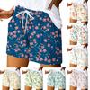 Women's Casual Summer Elastic Beach Shorts Print Casual Shorts