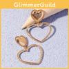 Elegant Heartshaped Jewelry With Electroplating For Holiday And Events Festive