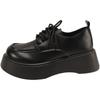 Fashion 2024 New Casual Woman Shoe Female Footwear Shallow Mouth Black Flats Oxfords All-Match Round Toe Platform  Style Loafers Wit