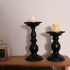 Black Vintage Candlestick Retro Candle Stand Candle Containers Candle Cup  Banquet Dinning Table