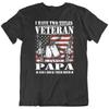 Veteran Dad Papa Father Army American Warrior Flag Hero Tee Unisex T-Shirt