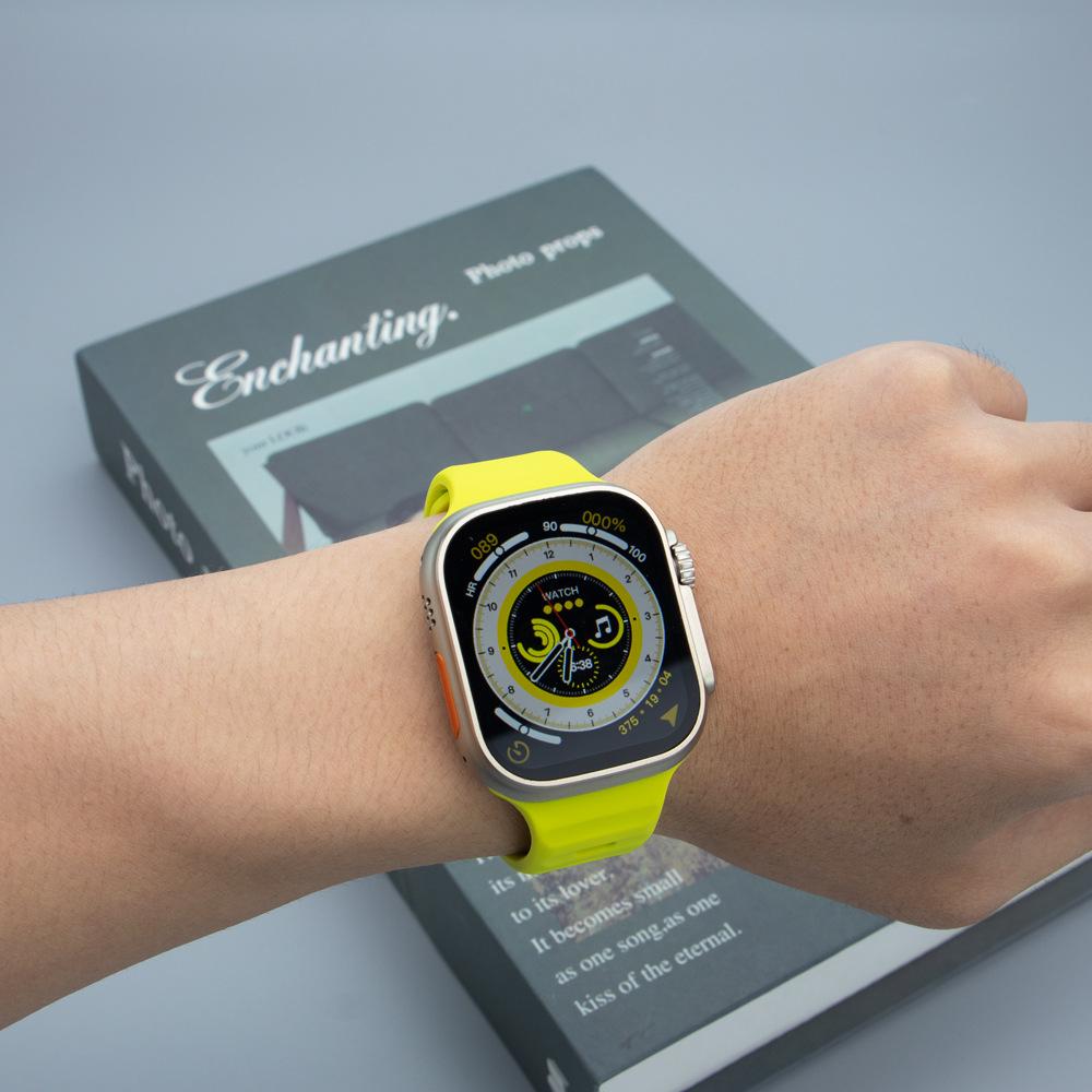 Спортивный ремешок для Apple Watch Ultra 9 8 7 6 SE 5, мягкий силиконовый легкий браслет-ремешок для iWatch 38 мм, 40 мм, 42 мм, 44 мм, 45 мм, 49 мм