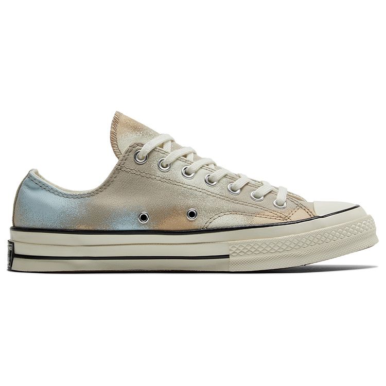 Converse Chuck 70 Low Spray Paint - Кроссовки унисекс Beach Stone Grey Oat-Milk Aqua-Mist A05026C