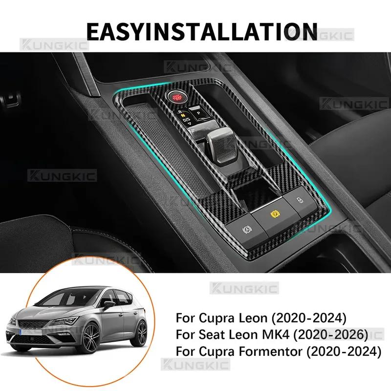 ABS Carbon Fiber Style LHD RHD For Seat Leon MK4 Cupra Leon Cupra Formentor 2024 Automatic Car Gear Trim