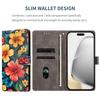 Чехол-кошелек для Samsung A57 A37 A27 A17 A07 A56 A36 A26 A16 A06 A55 A54 A35 A25 A15 A05 Чехол Цветок Гибискуса Кожаная Крышка для Телефона