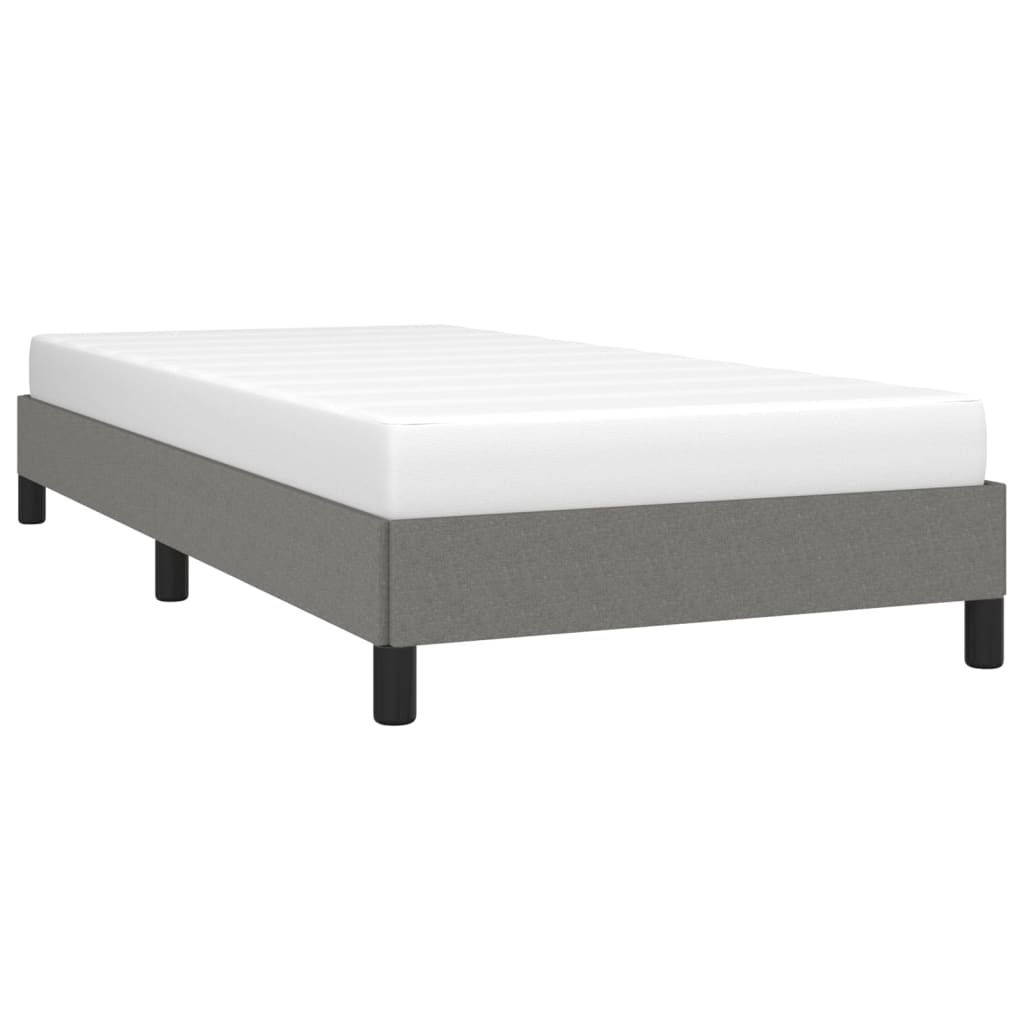 Bed Frame without Mattress Dark Grey 100 x 200 cm Fabric
