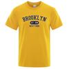 Brooklyn Est.1998 Нью-Йорк, футболки с буквенным принтом, мужские и женские повседневные дышащие модные топы с короткими рукавами, хлопковые футболки большого размера