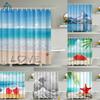 Beautiful Scenery Beach Waves Landscape Bathroom Shower Curtain Bath Curtains Waterproof Polyester Frabic with 12 Hooks