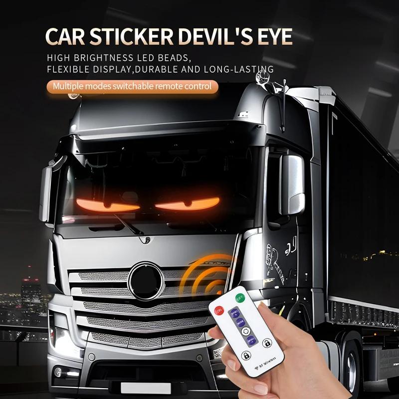 Remote Control Truck Devil Eye LED Matrix Pixel Panel Soft Foldable Lighting Graffiti Scrolling Board Ambient Light 24V