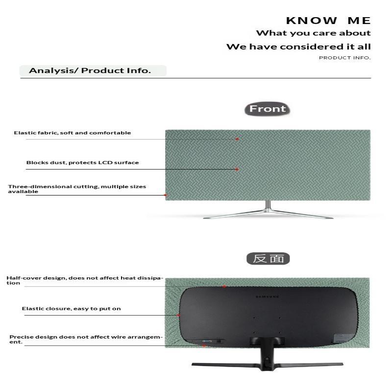 Elastic Dust Cover for 27-30 Inch Monitors Perfect for Home Office Protection
