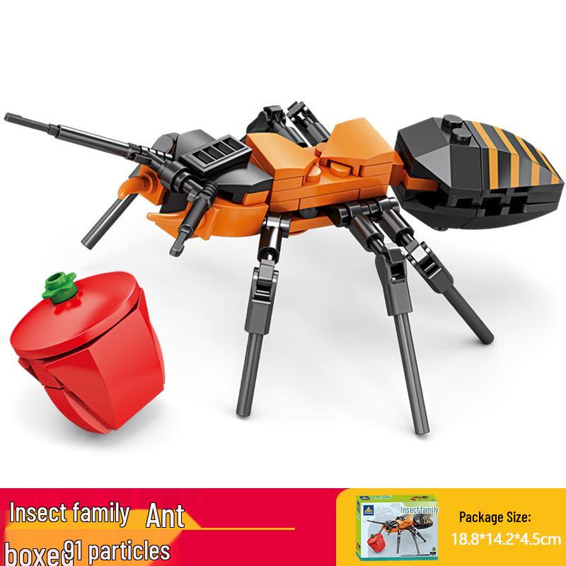 Кай Чжи Совместимая Лего Игрушка Насекомое: Mantis Конструктор для детей, Развивающий пазл с животными в подарок