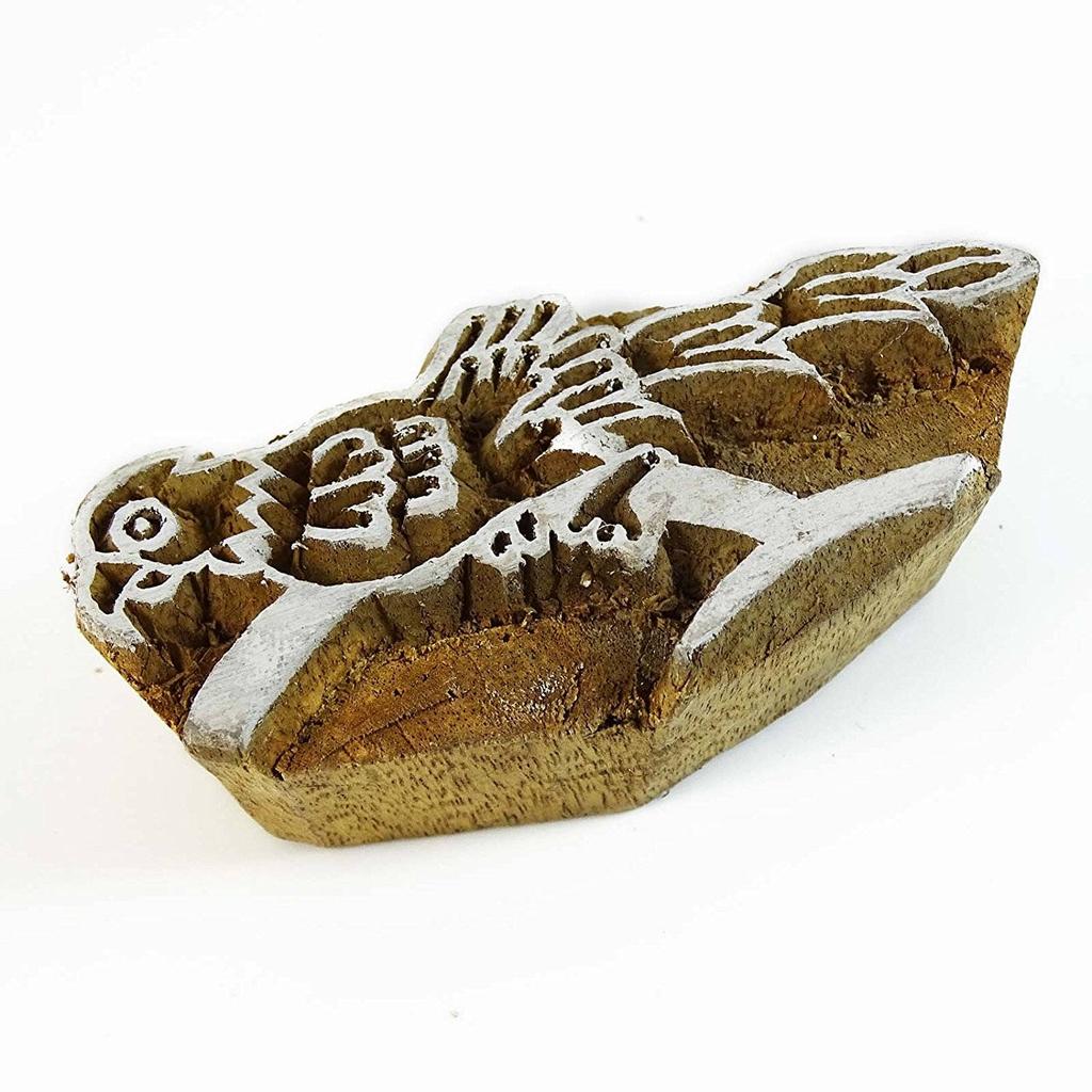 Индийская деревянная ткань штемпелюет деревянную печать павлина блока печатания декоративную