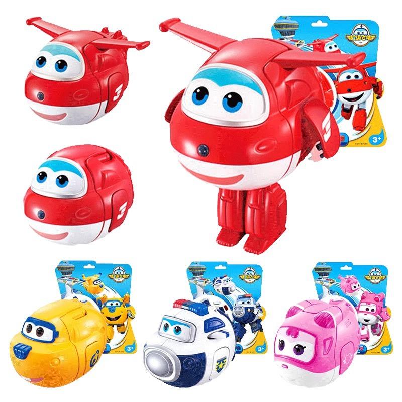 Auldey Оригинальный Настоящий Super Wings Трансформирующееся Яйцо Трансформирующийся Робот Фигурка Действия Игрушки для Мальчиков Девочек Подарок Коллекционная Модель