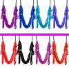 Purple Aerial Yoga Hammock Set with 6 Handles - Indoor Anti-Gravity Elastic Swing