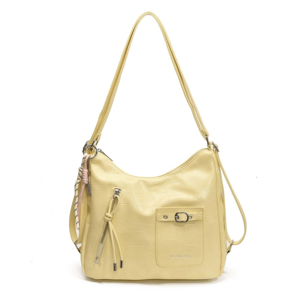 Женская сумка повседневная мягкая кожа большая вместимость сумка-тоут модная для работы многофункциональная простая на плечо оптом