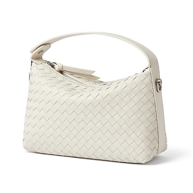 2025 Rhombus Sheepskin Leather Женская сумка через плечо - Ручная сумка-мессенджер с тканым дизайном