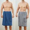 Bathing Pants Men Bath Towel with Pocket Breathable Highly Absorbent Wearable Swimming Beach Bath Towel Bathroom Accessories
