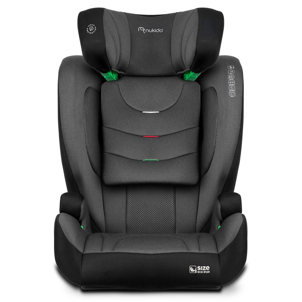 Nukido Louis Soft Car Seat Black/Gray 15-36 Kg Isofix