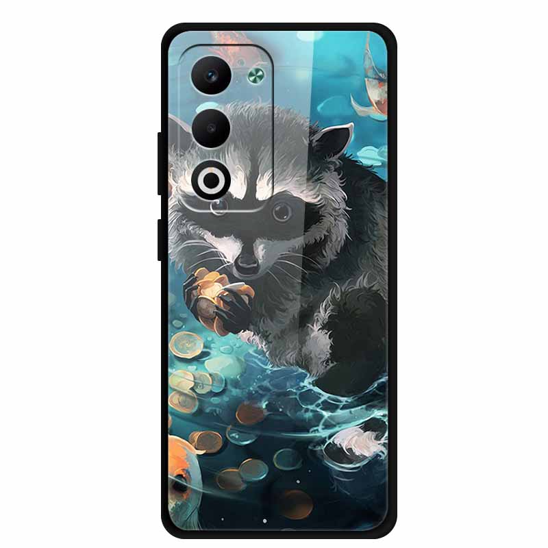 Glass Back Cover For Oppo A5 5G 2025 Phone Case 6.67" Hard Tempered Glass Case For Oppo A5i Pro 4G Case A5iPro Soft Bumper Shell