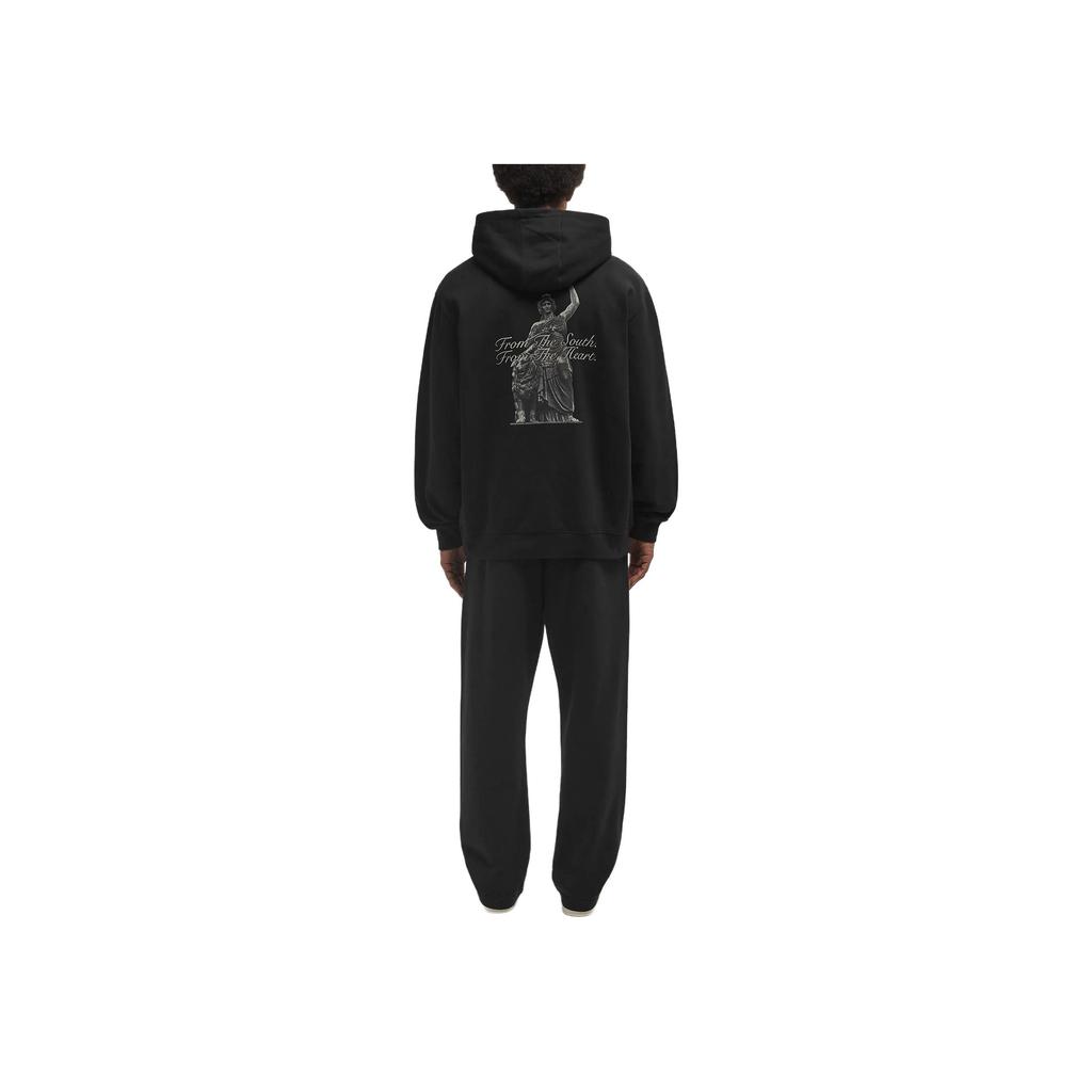 adidas X FC Bayern X BSTN Collaboration SS25 Футбольная модная универсальная толстовка с длинным рукавом и надписью "Bayern" для мужчин, черная JF0577