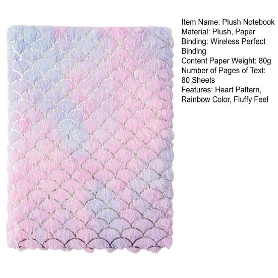 Дневник для девочек, блокнот с рисунком радужного сердца, плюшевый журнал с замком, формат А5, секретный дневник, вышивка, письмо, блокнот для рисования