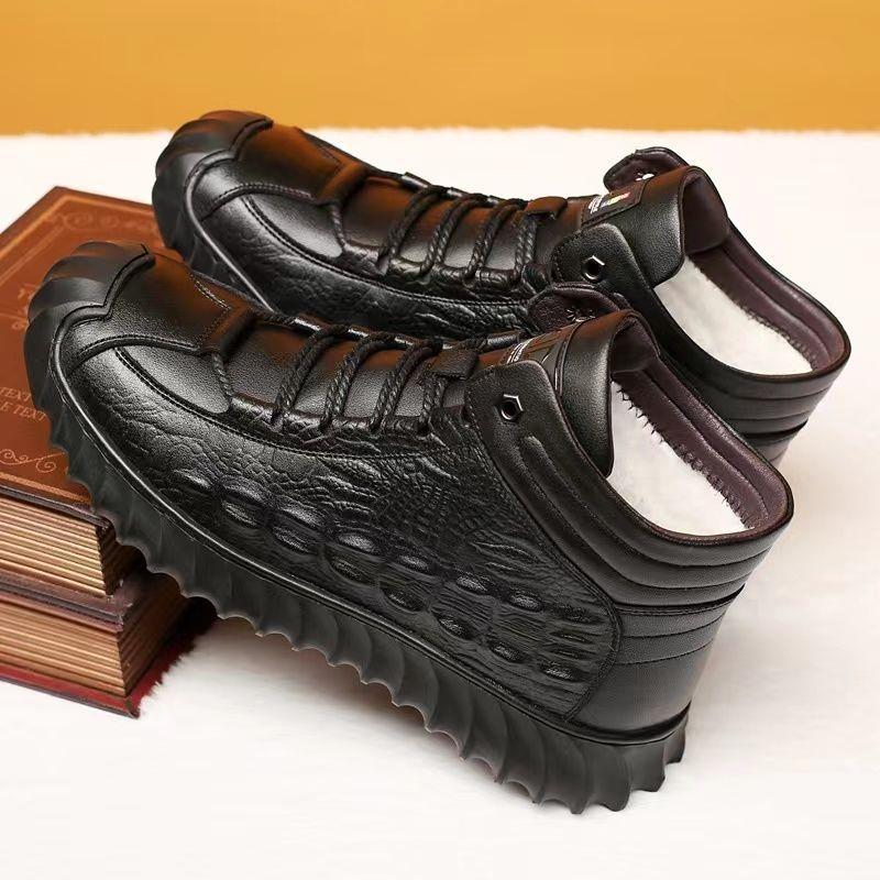 Мужские хлопковые туфли из натуральной кожи, хлопковые ботинки, пилот, быстро согревающие туфли, бархатные термохлопковые кожаные туфли, шерстяные термоботинки для снега