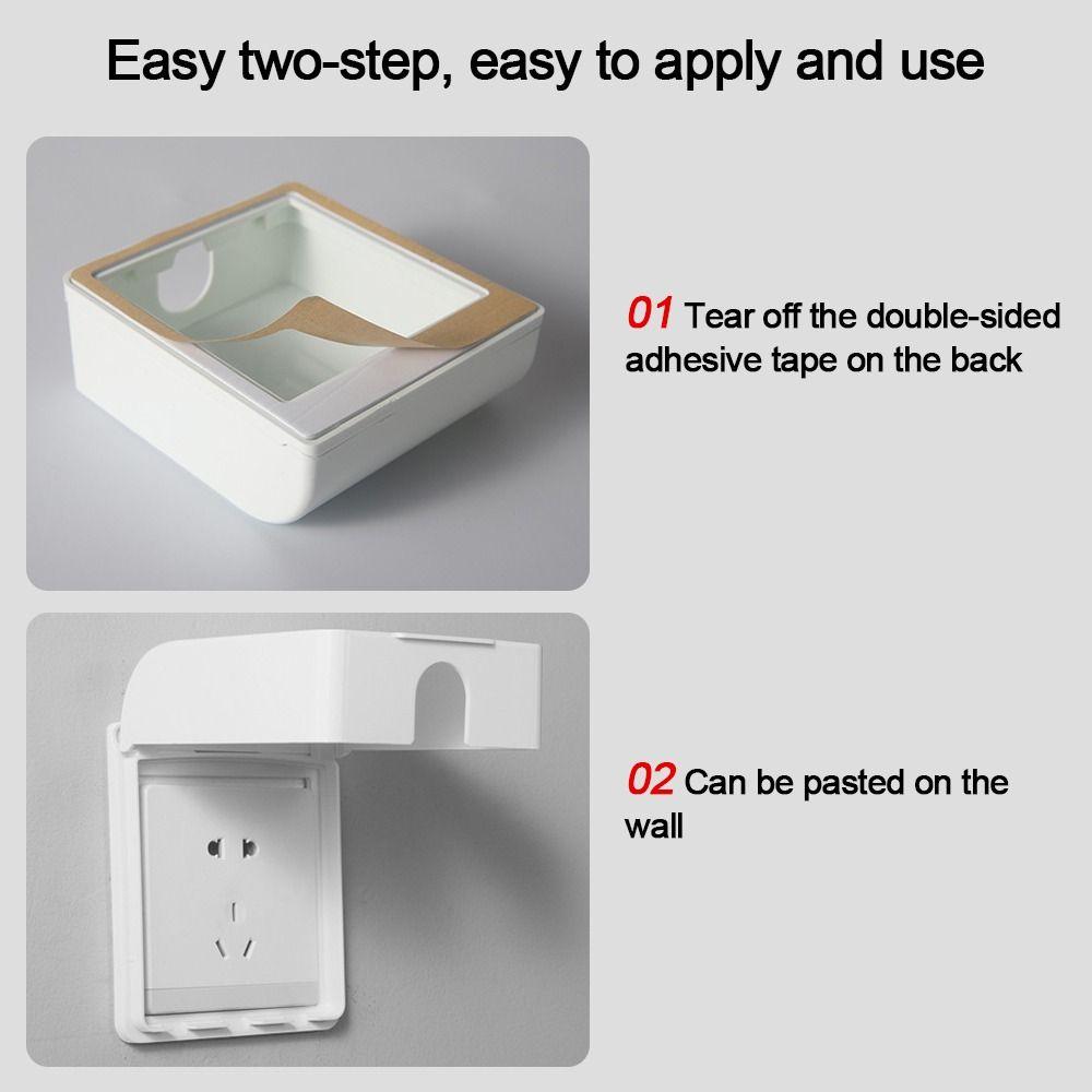 Пластиковый защитный чехол для переключателя, самоклеящаяся защитная розетка, водонепроницаемая коробка для ванной комнаты