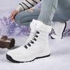 Women's Winter Warm Snow Boots Faux Fur Lining Waterproof Mid-Calf Ankle Booties Anti-Slip Outdoor Shoes for Women Lace Up Walking Hiking Sport Boots
