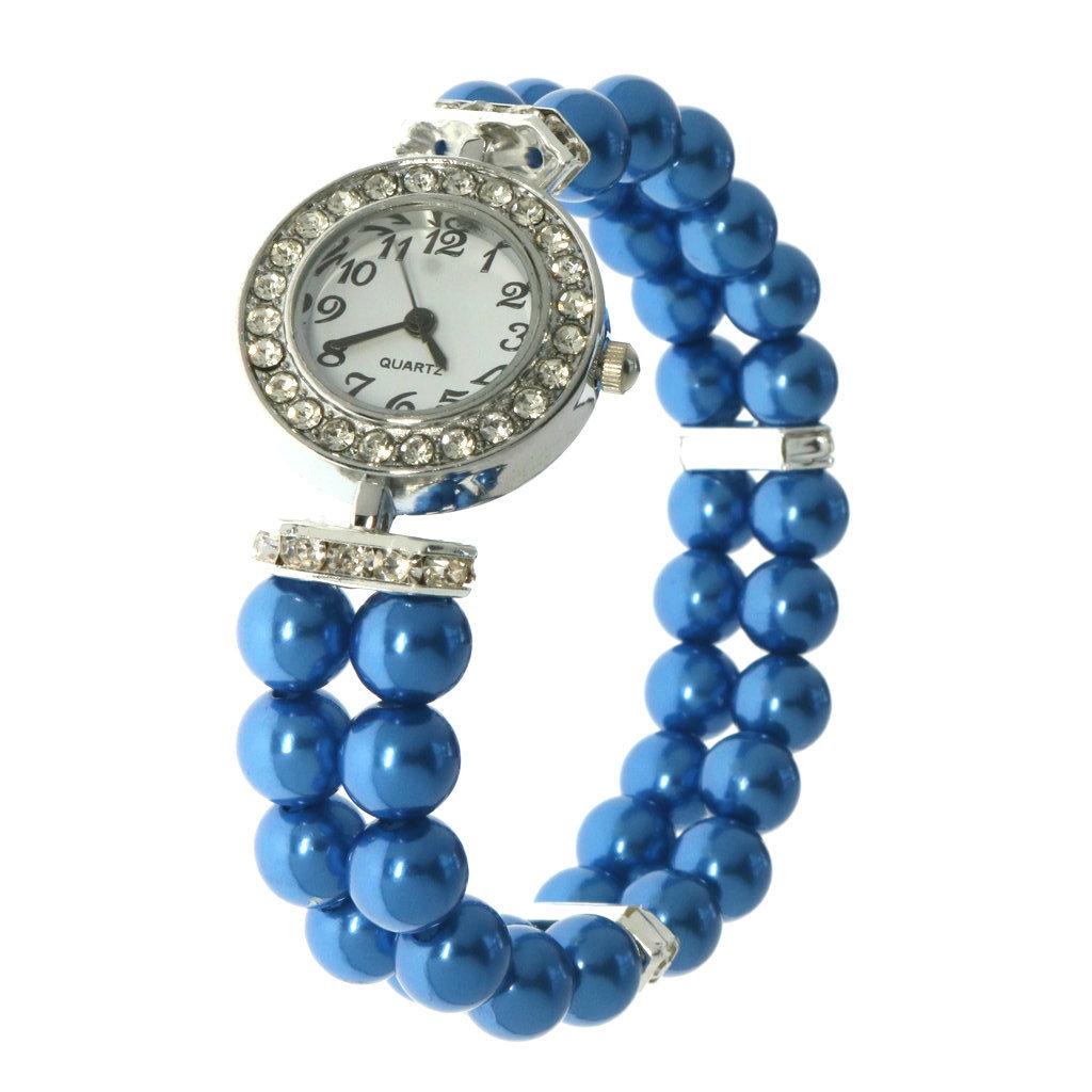 Японский и корейский стиль жемчужный страз сердце браслет часы - Женские кварцевые часы