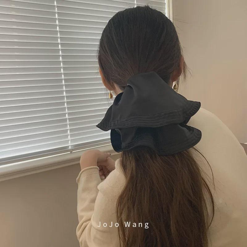 Большой атласный бант-повязка на голову в корейском стиле