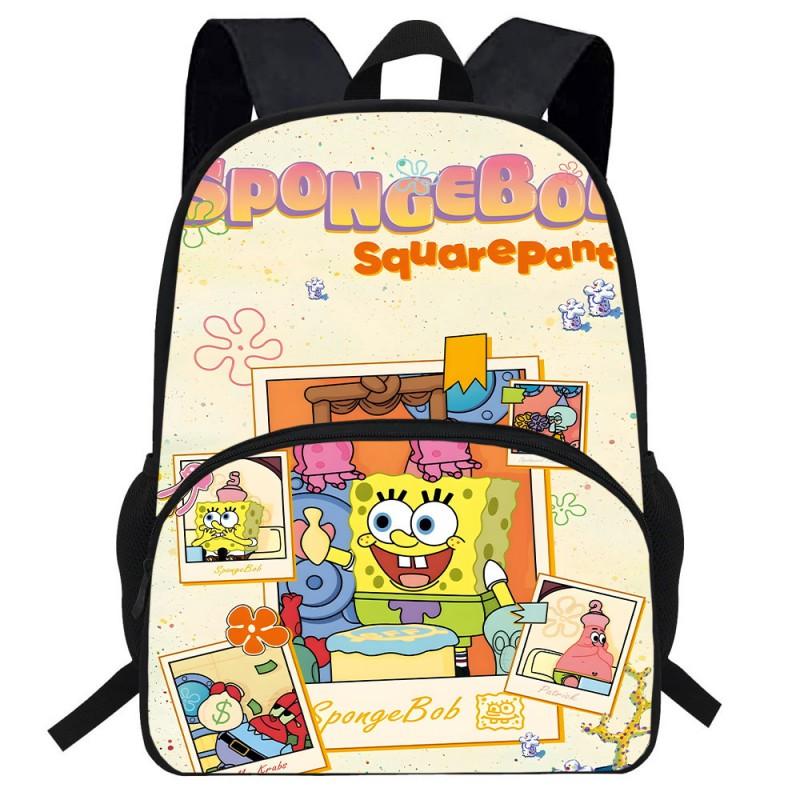 Kids SpongeBob SquarePants Backpack School Lightweight Ergonomic Cartoon Shoulder Bag Elementary Students
