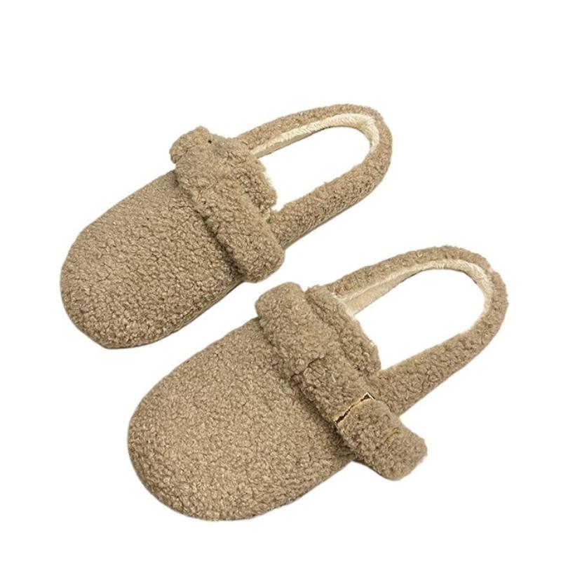 Меховые тапочки Женские Новые туфли-мюли Балетки Замшевые Короткие плюшевые туфли 2025 Зима Женские кроссовки Шлепанцы Слингбэки Слайды